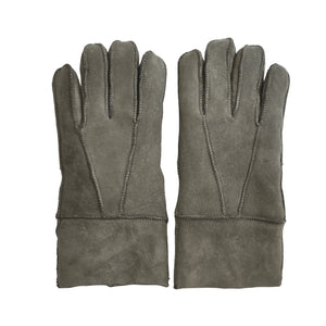 Unisex Suede Leather Shearling Wool Lined Thermal Gloves-TruClothing