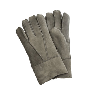 Unisex Suede Leather Shearling Wool Lined Thermal Gloves-TruClothing