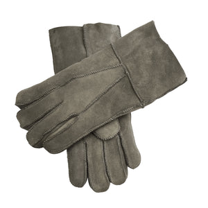 Unisex Suede Leather Shearling Wool Lined Thermal Gloves-TruClothing