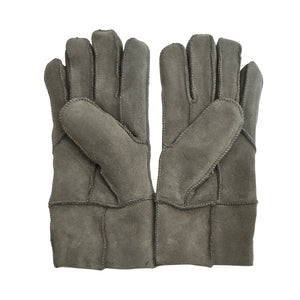 Unisex Suede Leather Shearling Wool Lined Thermal Gloves-TruClothing