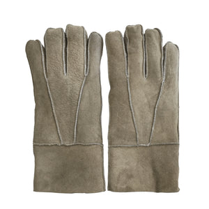 Unisex Suede Leather Shearling Wool Lined Thermal Gloves-TruClothing