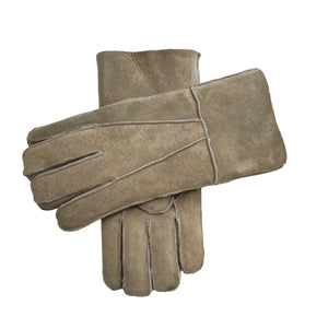 Unisex Suede Leather Shearling Wool Lined Thermal Gloves-TruClothing