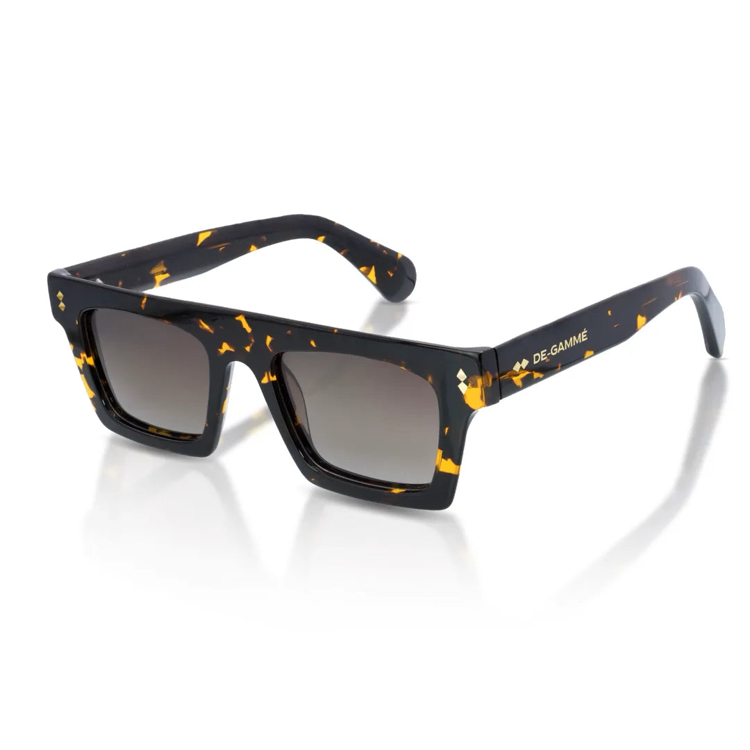 Valencia - Brown Rectangle Thick Frame Polarized Sunglasses-TruClothing