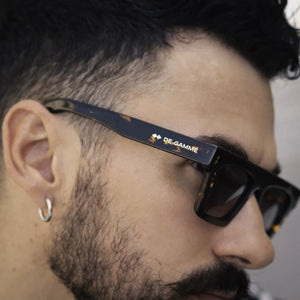 Valencia - Brown Rectangle Thick Frame Polarized Sunglasses-TruClothing