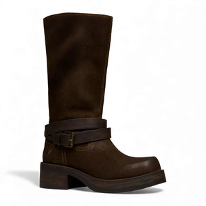 Gotcha - Women's Brown Suede Leather Western Riding Boots