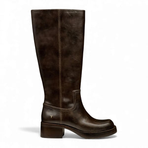 Technique - Women's Brown Faux Leather Knee-High Boots