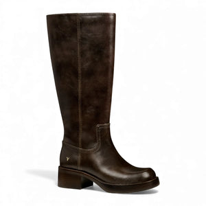 Technique - Women's Brown Faux Leather Knee-High Boots