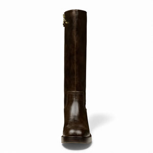 Technique - Women's Brown Faux Leather Knee-High Boots