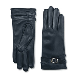 Women's Genuine Leather Adjustable Wrist Buckle Gloves-TruClothing