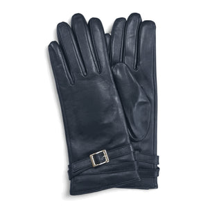 Women's Genuine Leather Adjustable Wrist Buckle Gloves-TruClothing