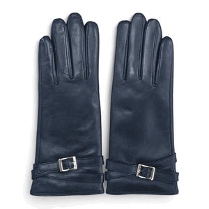 Women's Genuine Leather Adjustable Wrist Buckle Gloves-TruClothing
