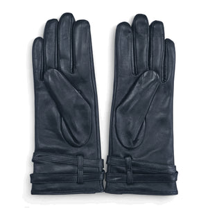 Women's Genuine Leather Adjustable Wrist Buckle Gloves-TruClothing