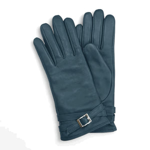 Women's Genuine Leather Adjustable Wrist Buckle Gloves-TruClothing