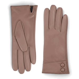 Women's Genuine Leather Decorative Buttons Gloves-TruClothing