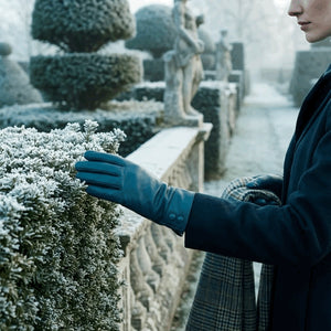 Women's Genuine Leather Decorative Buttons Gloves-TruClothing