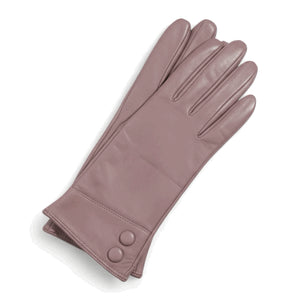 Women's Genuine Leather Decorative Buttons Gloves-TruClothing