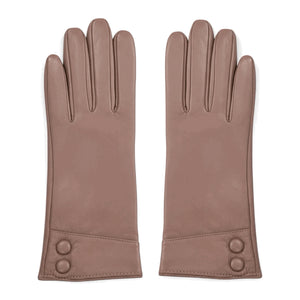 Women's Genuine Leather Decorative Buttons Gloves-TruClothing