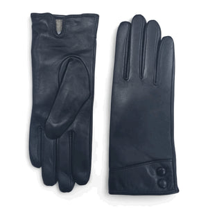 Women's Genuine Leather Decorative Buttons Gloves-TruClothing
