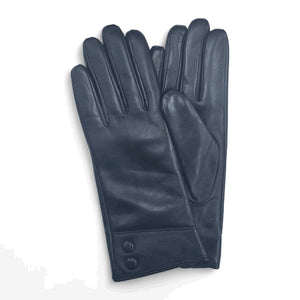 Women's Genuine Leather Decorative Buttons Gloves-TruClothing