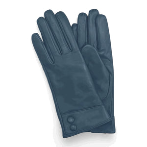 Women's Genuine Leather Decorative Buttons Gloves-TruClothing