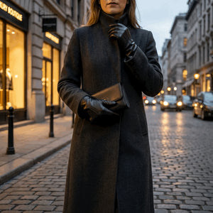 Women’s Genuine Leather Wool Lined Touchscreen Gloves-TruClothing