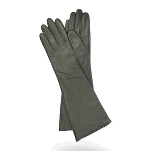 Women’s Genuine Sheepskin Leather Elbow Length Gloves-TruClothing