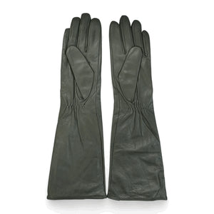 Women’s Genuine Sheepskin Leather Elbow Length Gloves-TruClothing