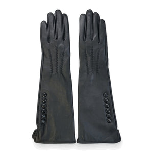 Guantes clásicos de cuero para mujer de longitud media