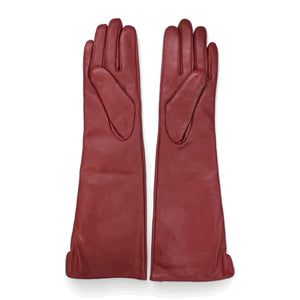 Guantes clásicos de cuero para mujer de longitud media