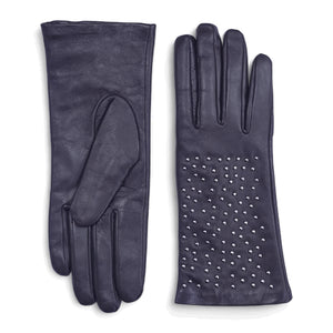 Women’s Leather Studded Wool Lining Fashion Gloves-TruClothing