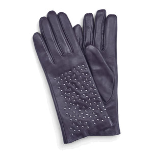 Women’s Leather Studded Wool Lining Fashion Gloves-TruClothing