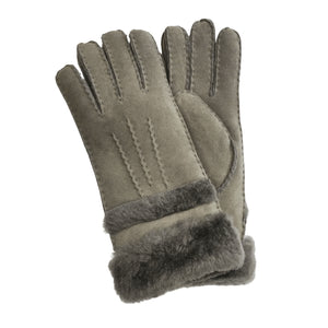 Women’s Plush Cuff Suede Leather Gloves-TruClothing