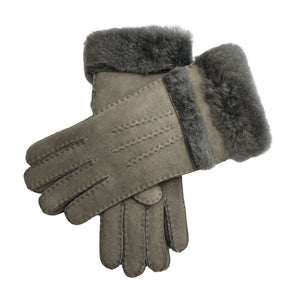 Women’s Plush Cuff Suede Leather Gloves-TruClothing