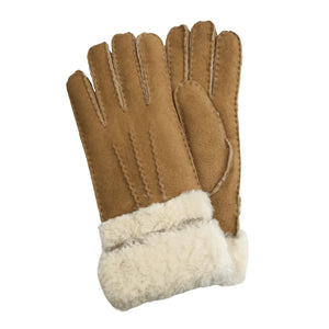 Women’s Plush Cuff Suede Leather Gloves-TruClothing