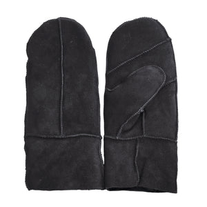 Women’s Premium Suede Leather Shearling Wool Lining Gloves-TruClothing