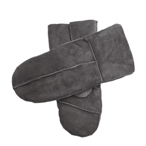 Women’s Premium Suede Leather Shearling Wool Lining Gloves-TruClothing