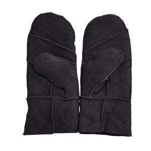 Women’s Premium Suede Leather Shearling Wool Lining Gloves-TruClothing