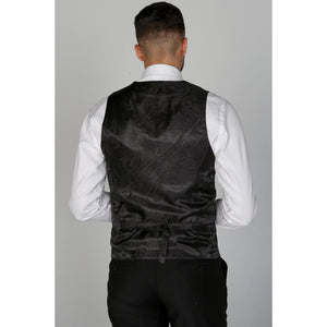 Parker - Men's Plain Black Waistcoat-TruClothing