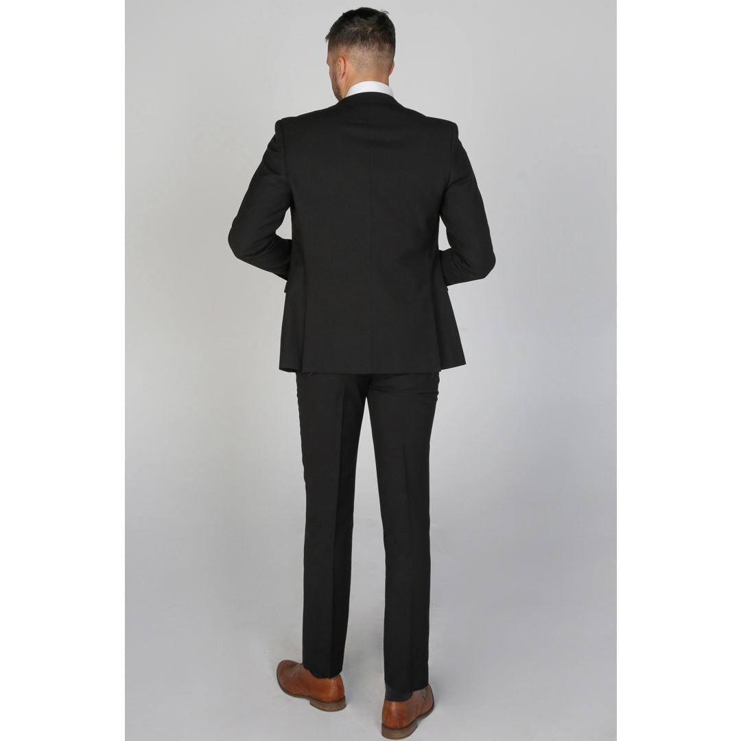 Mens Black Trousers Smart Casual Formal Work Office Wedding Prom