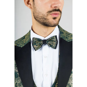 AK-28 - Men's 3 Piece Green Paisley Wedding Suit - TruClothing.com - 5
