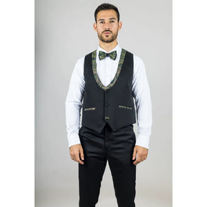 AK-28 - Men's 3 Piece Green Paisley Wedding Suit - TruClothing.com - 6