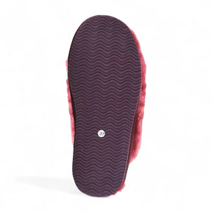 Aurora - Women's Sheepskin Fluffy Slippers - Burgundy - Infinity Leather - 14