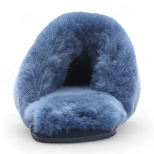 Aurora - Women's Sheepskin Fluffy Slippers - Navy - Infinity Leather - 26