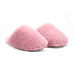 Aurora - Women's Sheepskin Fluffy Slippers - Pink - Infinity Leather - 16
