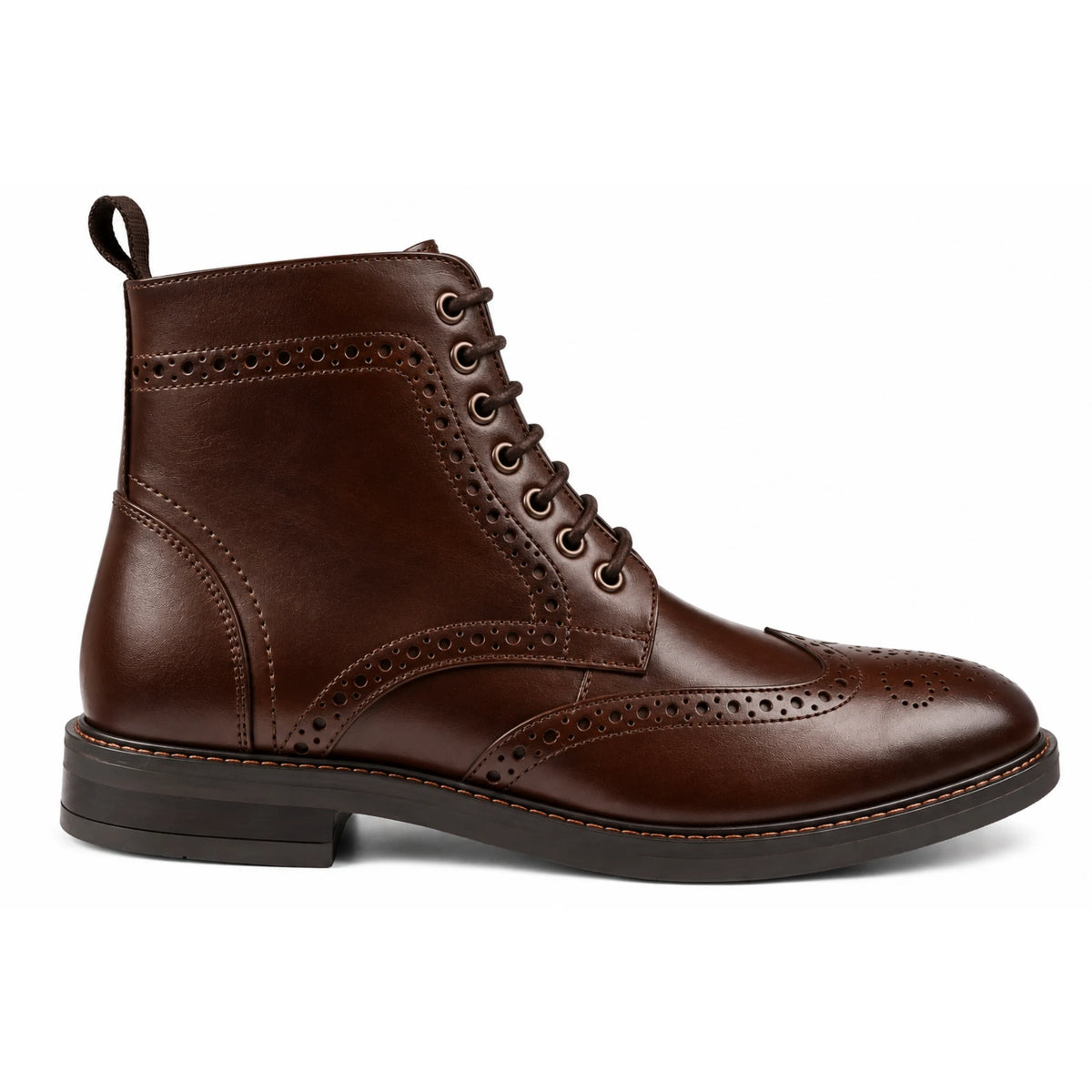 Aviemore - Knöchelhohe braune Brogue-Stiefel aus Leder für Herren - John White - 1