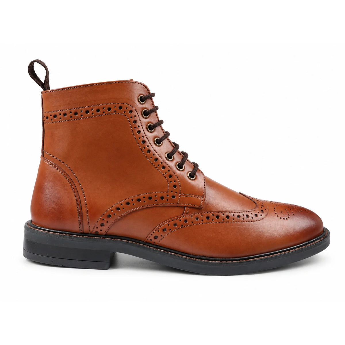 Aviemore - Knöchelhohe Brogues-Stiefel für Herren hellbraun aus Leder - John White - 1