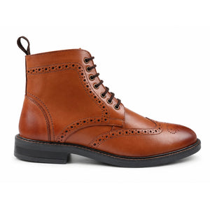 Aviemore - Knöchelhohe Brogues-Stiefel für Herren hellbraun aus Leder - John White - 1