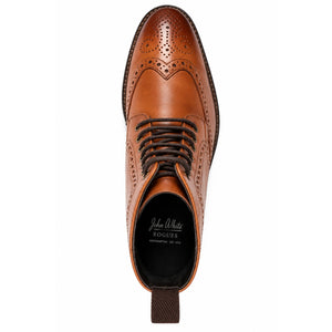 Aviemore - Knöchelhohe Brogues-Stiefel für Herren hellbraun aus Leder - John White - 3