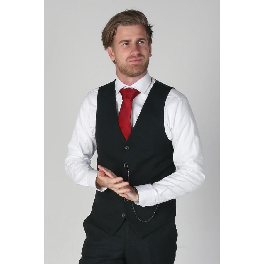 Jasper - Men's Olive Green Waistcoat-TruClothing