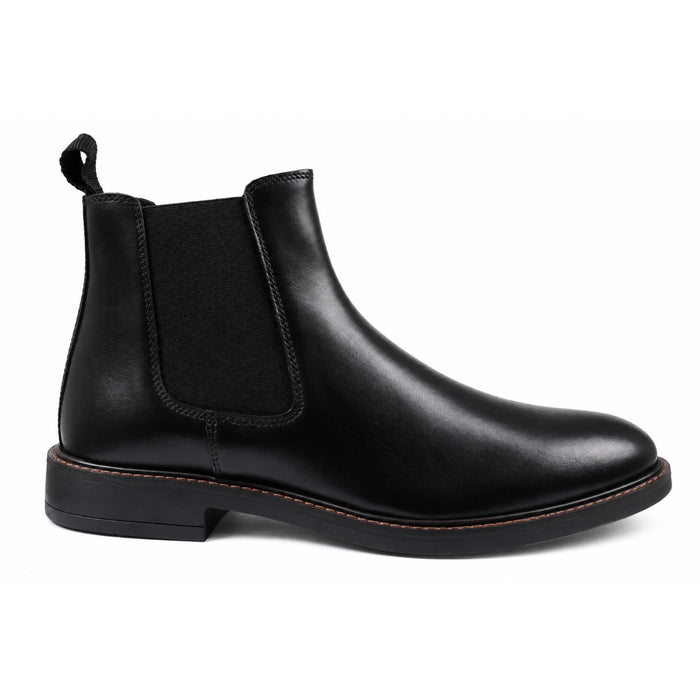 Bale - Men's Black Leather Slip-On Classic Chelsea Boots - John White - 1